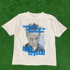 Vintage Half-crystal White T-shirt